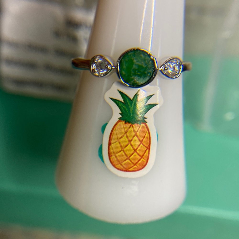 RBP 3716 Genuine Emerald Quartz ring size 8